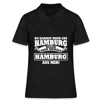 Hamburg Hamburger - Frauen Polo Shirt - Schwarz - Vorne - Ailine (174cm)