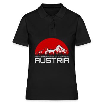 Autriche Vacances à la montagne Autrichiens - Polo Femme - noir - Devant - Ailine (174cm)