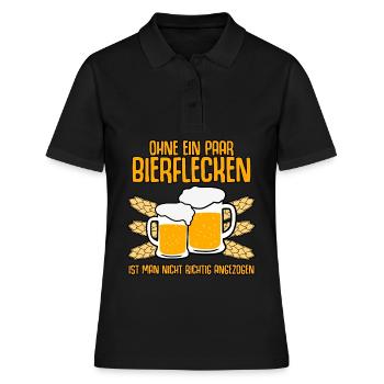 Bier Biergarten Bierfest Bierkrug - Frauen Polo Shirt - Schwarz - Vorne - Ailine (174cm)