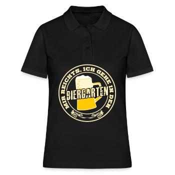 Biergarten Bierglas Bier Biertrinker - Frauen Polo Shirt - Schwarz - Vorne - Ailine (174cm)