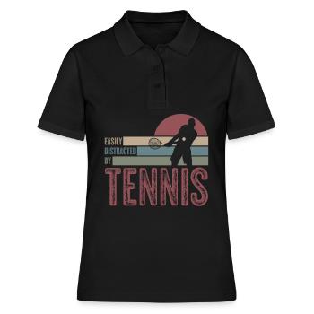 Balles de tennis Balles de tennis Joueurs de tennis - Polo Femme - noir - Devant - Ailine (174cm)
