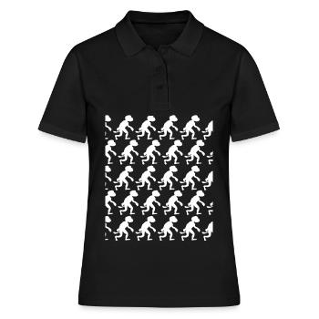 Affe viele Affen - Frauen Polo Shirt - Schwarz - Vorne - Ailine (174cm)