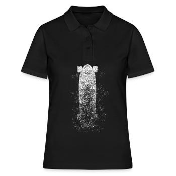 Longboard Longboarding Regen Longboarder - Frauen Polo Shirt - Schwarz - Vorne - Ailine (174cm)