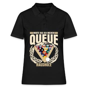 Poolbillard Snooker Billard Queue - Frauen Polo Shirt - Schwarz - Vorne - Ailine (174cm)
