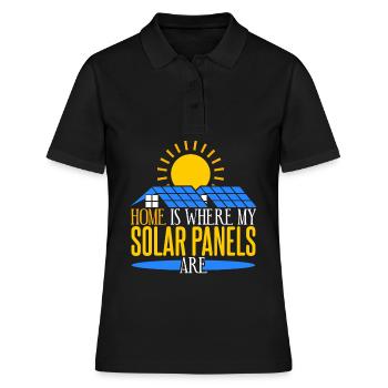 Photovoltaic Solar Cell Solar Energy - Women's Polo Shirt - black - Front - Ailine (174cm)