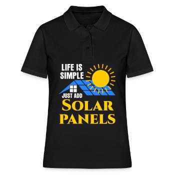 Cellule solaire à énergie renouvelable - Polo Femme - noir - Devant - Ailine (174cm)