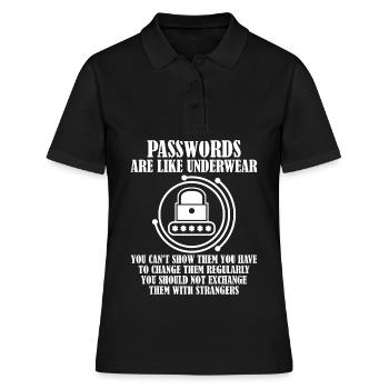 Admin Saying Password Programmer - Women's Polo Shirt - black - Front - Ailine (174cm)