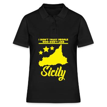 Sicile - Polo Femme - noir - Devant - Ailine (174cm)