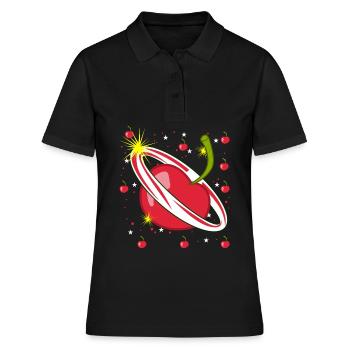Cerise dans l’espace Cerises - Polo Femme - noir - Devant - Ailine (174cm)
