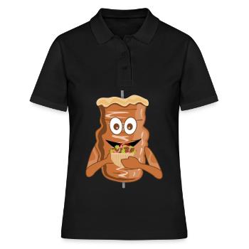Döner fat kebab skewer kebab - Polo Femme - noir - Devant - Ailine (174cm)