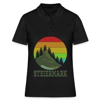 Steiermark Urlaub - Frauen Polo Shirt - Schwarz - Vorne - Ailine (174cm)