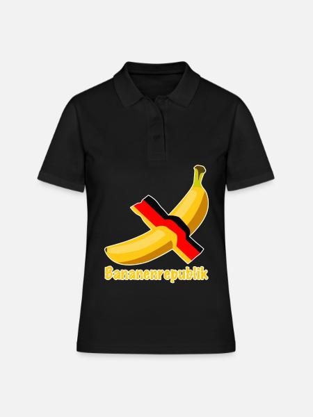 Bananenrepublik deutsche Flagge - Frauen Polo Shirt - Schwarz