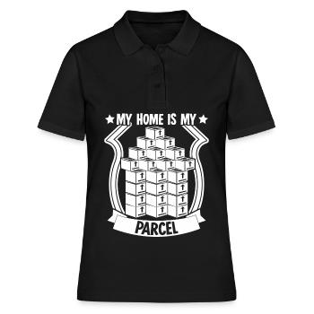Paketzusteller Paket Haus Paketbote - Frauen Polo Shirt - Schwarz - Vorne - Ailine (174cm)