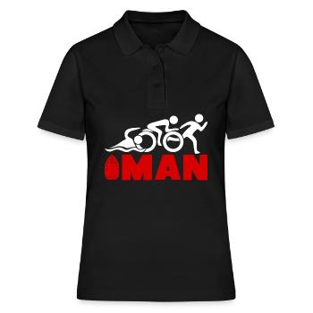 Triathlon Witz Triathleten Triathlet - Frauen Polo Shirt - Schwarz - Vorne - Ailine (174cm)