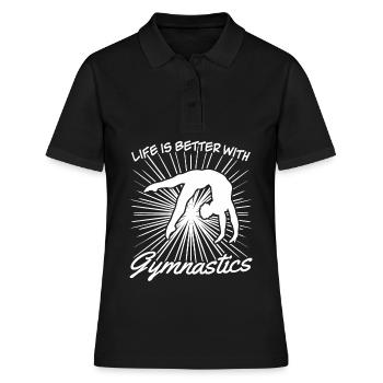 Gymnastique Gymnastique rythmique - Polo Femme - noir - Devant - Ailine (174cm)