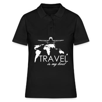 Voyage Voyage Vacances Tour du Monde - Polo Femme - noir - Devant - Ailine (174cm)