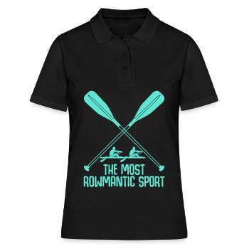 Rudersport Rudern Ruderverein Ruderboot - Frauen Polo Shirt - Schwarz - Vorne - Ailine (174cm)
