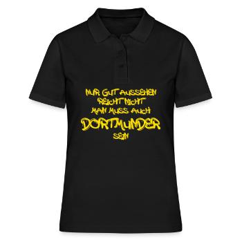 Dortmunder Spruch Dortmund - Frauen Polo Shirt - Schwarz - Vorne - Ailine (174cm)