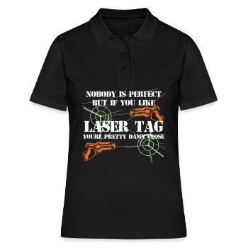 laser tag drôle de laser jeu laser tag - Polo Femme - noir - Devant - Ailine (174cm)