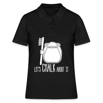 Bouldering, chalk, climbing - Women's Polo Shirt - black - Front - Ailine (174cm)