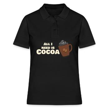 Chocolat chaud Cacao en poudre - Polo Femme - noir - Devant - Ailine (174cm)