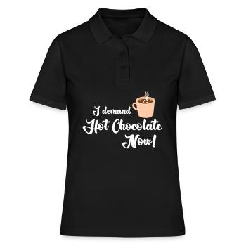 Hot Chocolate Cacao - Frauen Polo Shirt - Schwarz - Vorne - Ailine (174cm)