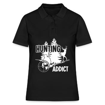 Chasseresse Chasse Chasse Chasseur - Polo Femme - noir - Devant - Ailine (174cm)