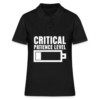 Patience Joke Impatient Impatience - Women's Polo Shirt - black - Front - Ailine (174cm)