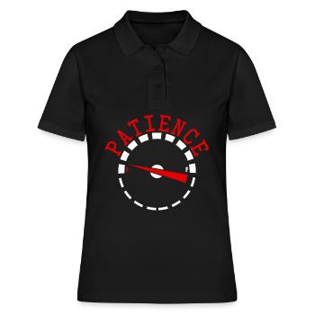 Impatient Impatience Patience - Polo Femme - noir - Devant - Ailine (174cm)