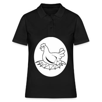 Oeufs Poule Oeuf - Polo Femme - noir - Devant - Ailine (174cm)