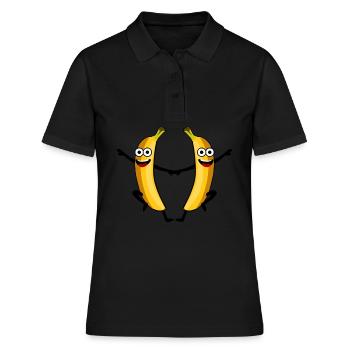 Banana Boogie-Woogie Bananas - Frauen Polo Shirt - Schwarz - Vorne - Ailine (174cm)