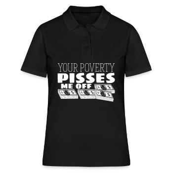 Capitalism Stocks Market Rich and Poor - Frauen Polo Shirt - Schwarz - Vorne - Ailine (174cm)