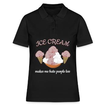 Ice Cream Cup Icecream - Frauen Polo Shirt - Schwarz - Vorne - Ailine (174cm)