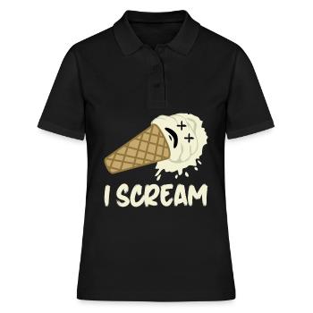 Icecream Screaming Ice Cream - Frauen Polo Shirt - Schwarz - Vorne - Ailine (174cm)