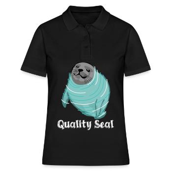 Label de qualité Pinneped - Polo Femme - noir - Devant - Ailine (174cm)
