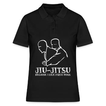 Ju-Jitsu Jiu-Jitsu Brésilien BJJ - Polo Femme - noir - Devant - Ailine (174cm)