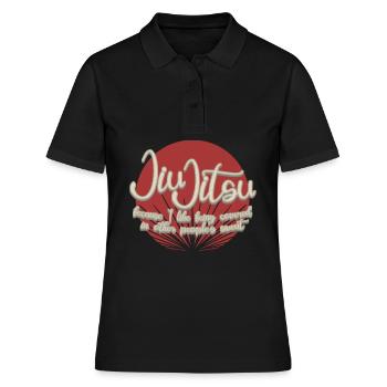 Ju-Jitsu Sweat Jiu-Jitsu Brésilien BJJ - Polo Femme - noir - Devant - Ailine (174cm)