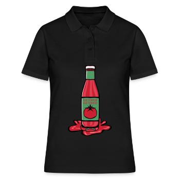 Tomate Ketchup Tomates - Polo Femme - noir - Devant - Ailine (174cm)