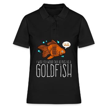 Goldfish Talking Gold Fish - Women's Polo Shirt - black - Front - Ailine (174cm)