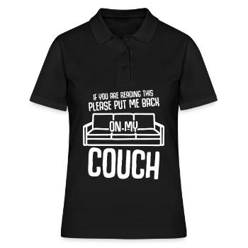 Couch Sofa - Frauen Polo Shirt - Schwarz - Vorne - Ailine (174cm)