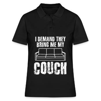 Sofa Couch - Frauen Polo Shirt - Schwarz - Vorne - Ailine (174cm)