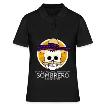 Sombrero Mexique Mexicains Mexicains - Polo Femme - noir - Devant - Ailine (174cm)