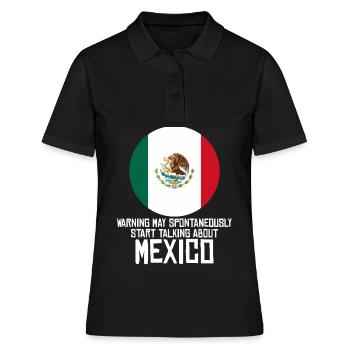 Mexique Drapeau Mexicains Mexicains - Polo Femme - noir - Devant - Ailine (174cm)