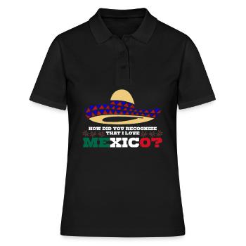 Mexique Drapeau mexicain Mexicains - Polo Femme - noir - Devant - Ailine (174cm)