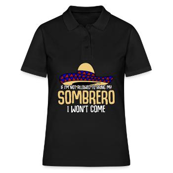 Mexique Sombrero Mexicains Mexicains - Polo Femme - noir - Devant - Ailine (174cm)