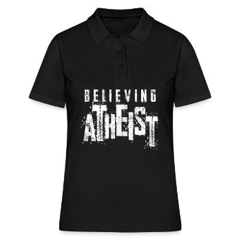 Agnostique Non-croyant Athéisme Athée - Polo Femme - noir - Devant - Ailine (174cm)