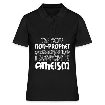 Non-croyant Athéisme Athée Agnostique - Polo Femme - noir - Devant - Ailine (174cm)