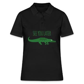 Alligators Blague Alligator - Polo Femme - noir - Devant - Ailine (174cm)