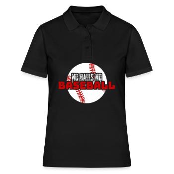 Baseball - Frauen Polo Shirt - Schwarz - Vorne - Ailine (174cm)