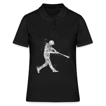 Baseball Pitcher - Frauen Polo Shirt - Schwarz - Vorne - Ailine (174cm)